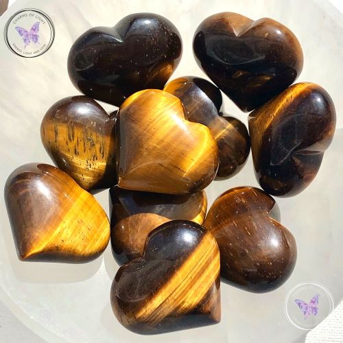 Golden Tiger Eye Heart 40mm